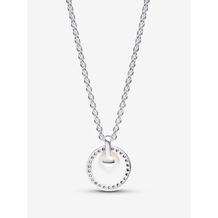 Pandora Silver Treated Freshwater Cultured Pearl & Pave Collier Necklace - MococoPandora393165C01-455700303110783Necklace