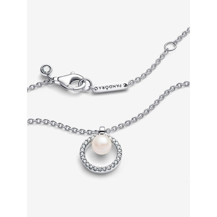 Pandora Silver Treated Freshwater Cultured Pearl & Pave Collier Necklace - MococoPandora393165C01-455700303110783Necklace