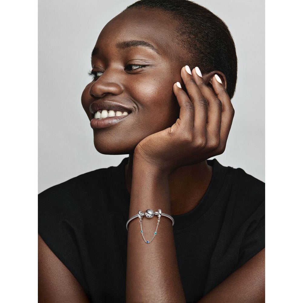 Pandora Silver Triple Blue Stone Safety Chain - MococoPandora791688C01-055700302986334Charms