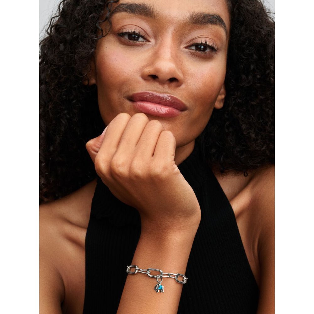 Pandora Silver Turquoise - Coloured Elephant Mini Dangle Charm - MococoPandora793858C015700303193267Charms