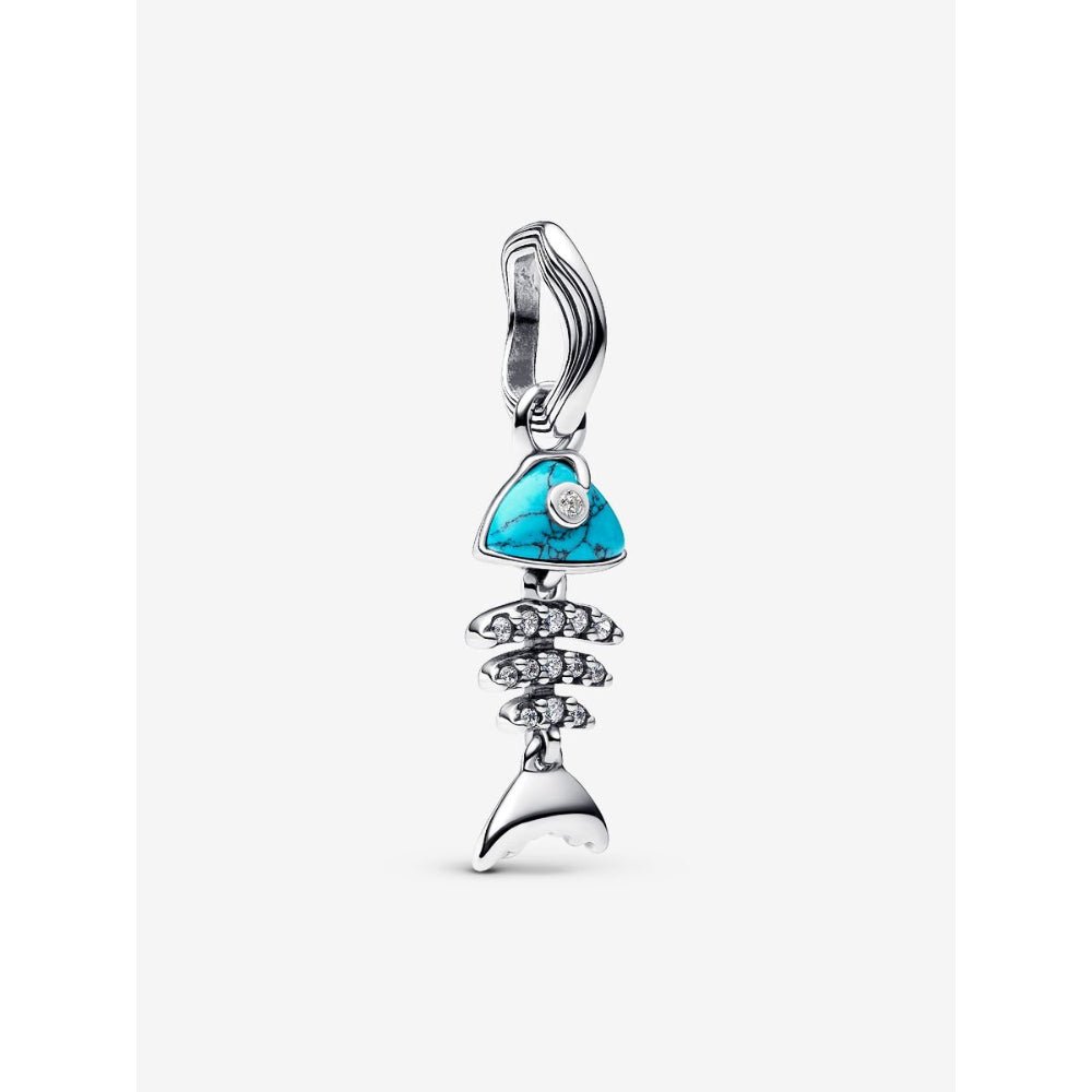 Pandora Silver Turquoise - Coloured Fishbone Dangle Charm - MococoPandora793894C015700303195001Charms
