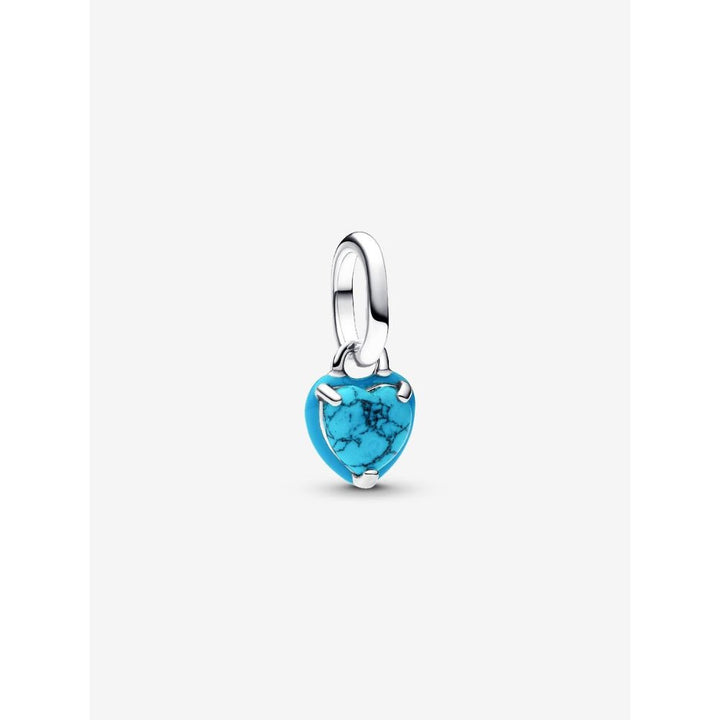 Pandora Silver Turquoise - Coloured Heart Mini Dangle Charm - MococoPandora793827C015700303193168Charms