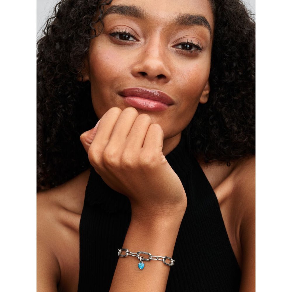 Pandora Silver Turquoise - Coloured Heart Mini Dangle Charm - MococoPandora793827C015700303193168Charms