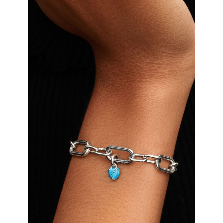 Pandora Silver Turquoise - Coloured Heart Mini Dangle Charm - MococoPandora793827C015700303193168Charms