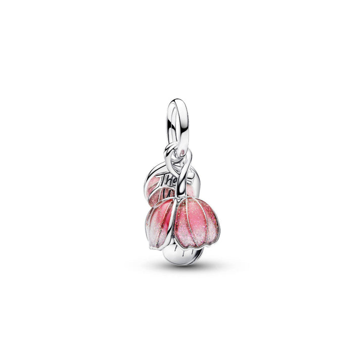 Pandora Silver Two-Tone Blooming Flower Dangle Charm Image 1