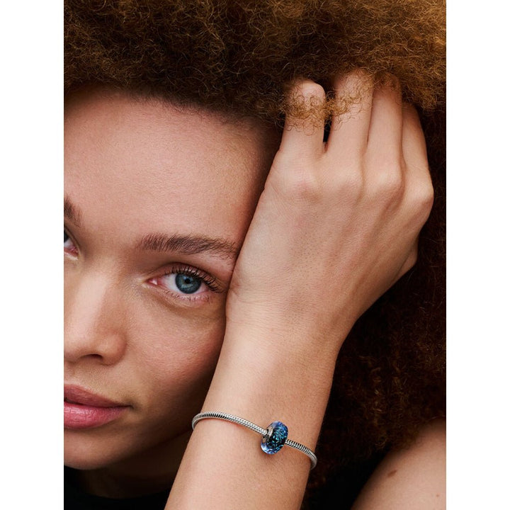 Pandora Silver Wavy Dark Blue Murano Glass Ocean Charm - MococoPandora798938C005700302877311Charms