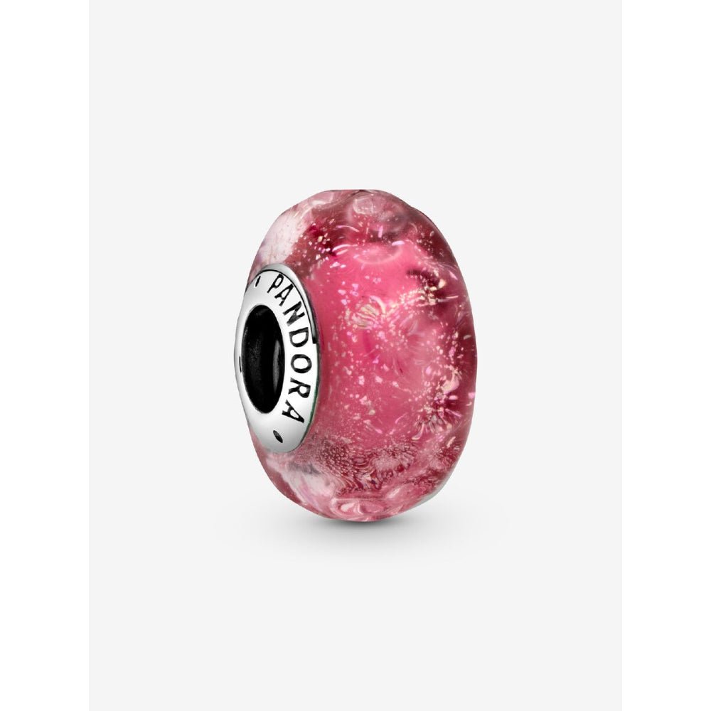 Pandora Silver Wavy Fancy Pink Murano Glass Charm - MococoPandora798872C005700302872057Charms