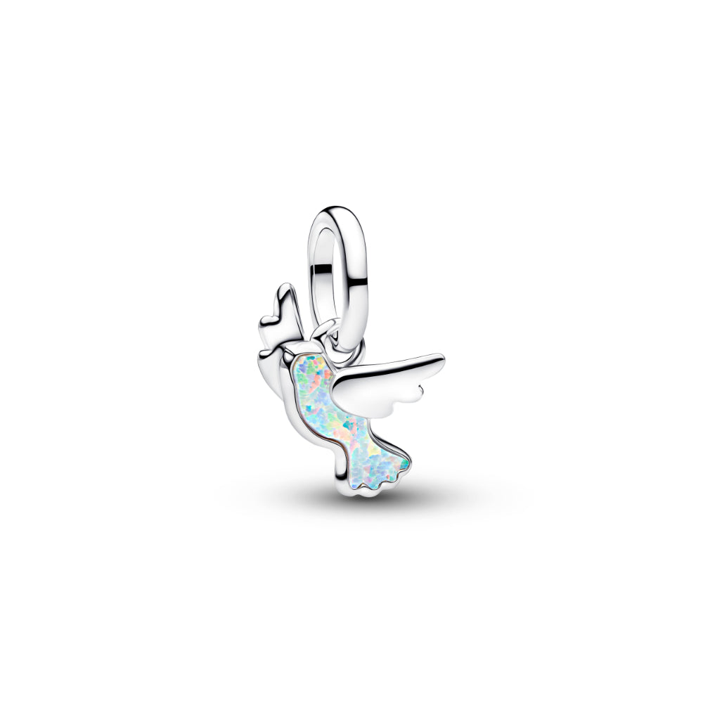 Pandora Silver White Dove Mini Dangle Charm Image 1