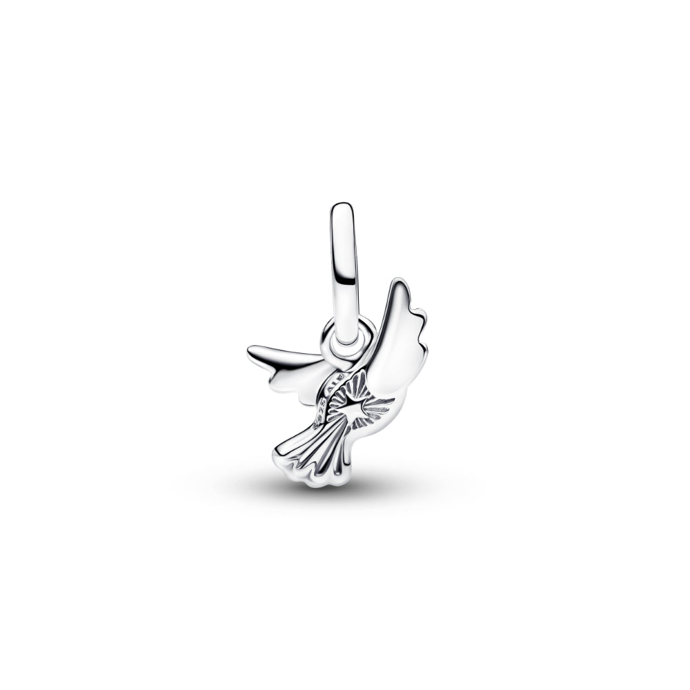 Pandora Silver White Dove Mini Dangle Charm Image 2