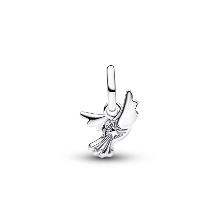 Pandora Silver White Dove Mini Dangle Charm Image 2