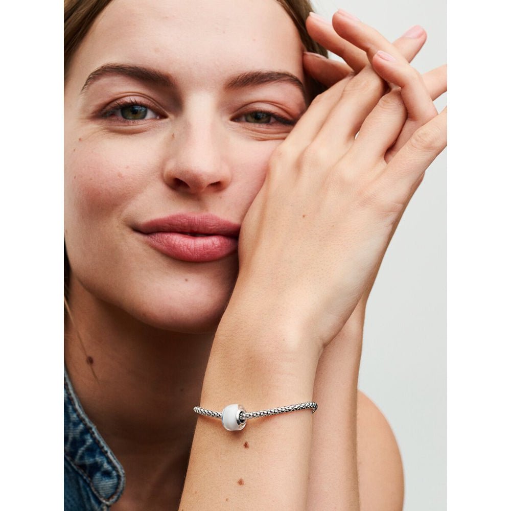 Pandora Silver White Mini Murano Glass Charm - MococoPandora793118C005700303092560Charms