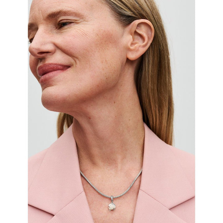 Pandora Silver White Rose In Bloom Double Dangle Charm - MococoPandora793200C015700303113302Charms