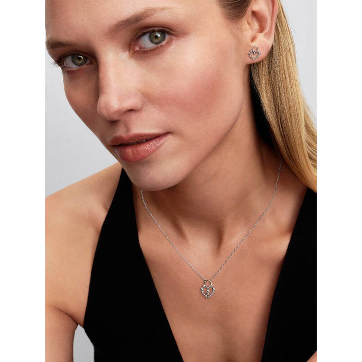 Pandora Sparkling Heart Padlock Pendant Necklace Image 3