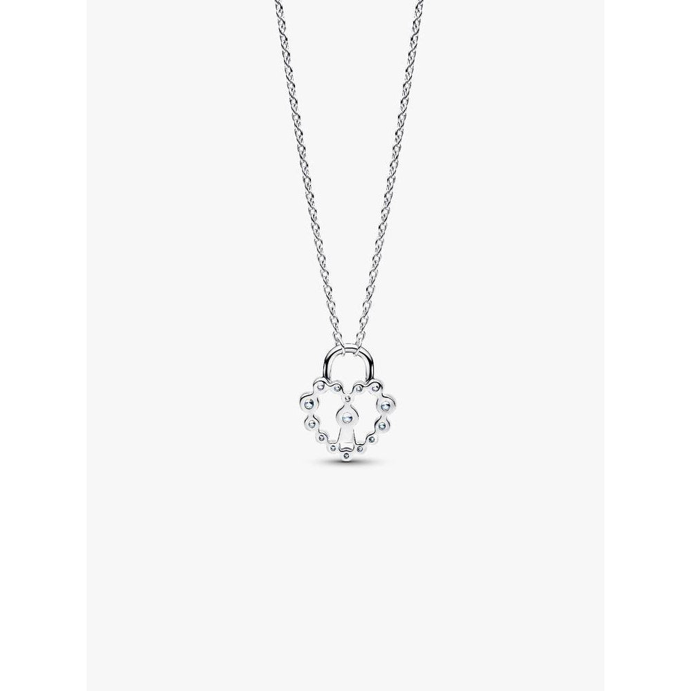 Pandora Sparkling Heart Padlock Pendant Necklace Image 4