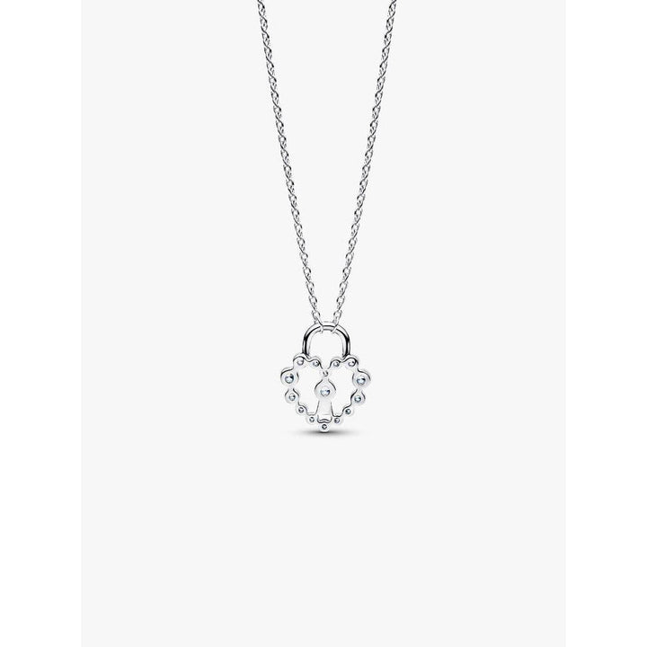 Pandora Sparkling Heart Padlock Pendant Necklace - MococoPandora394416C01-50Necklaces