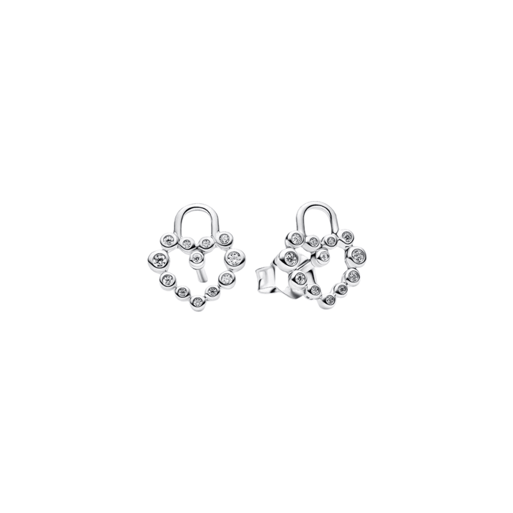 Pandora Sparkling Heart Padlock Stud Earrings - MococoPandora294419C01Earrings