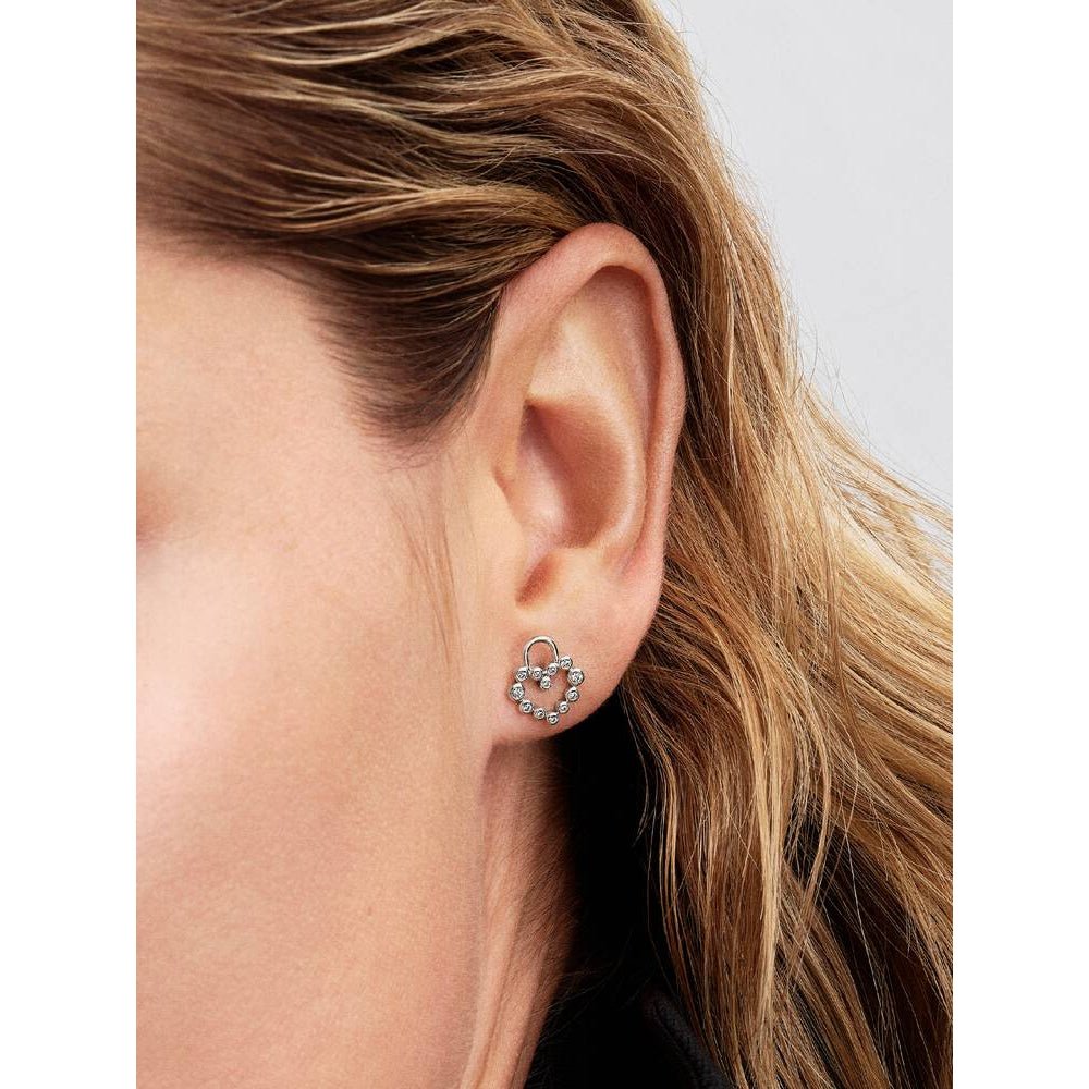 Pandora Sparkling Heart Padlock Stud Earrings - MococoPandora294419C01Earrings