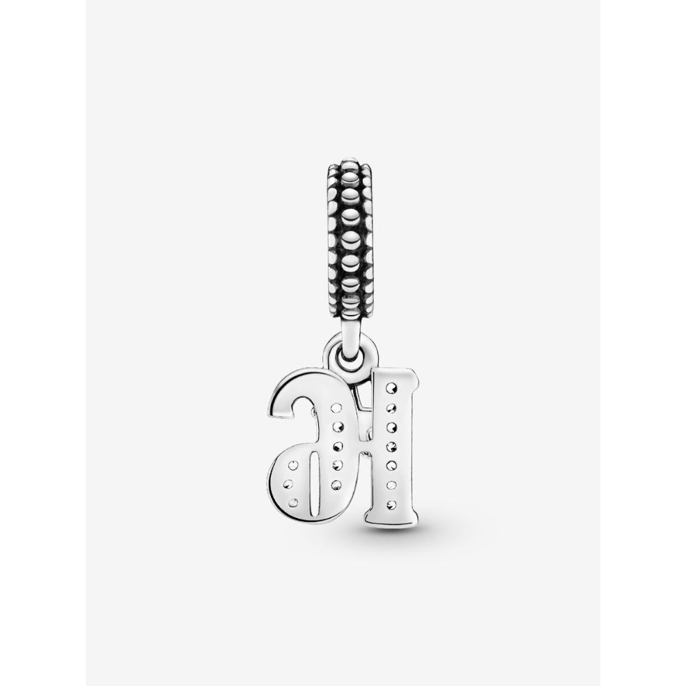 Pandora Sterling Silver 16th Celebration Dangle Charm Image 5