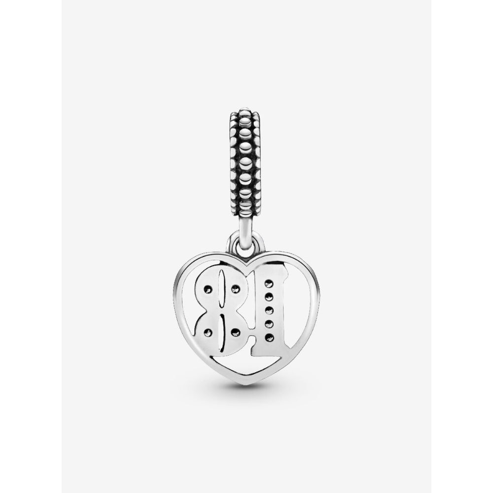 Pandora Sterling Silver 18th Celebration Dangle Charm Image 5