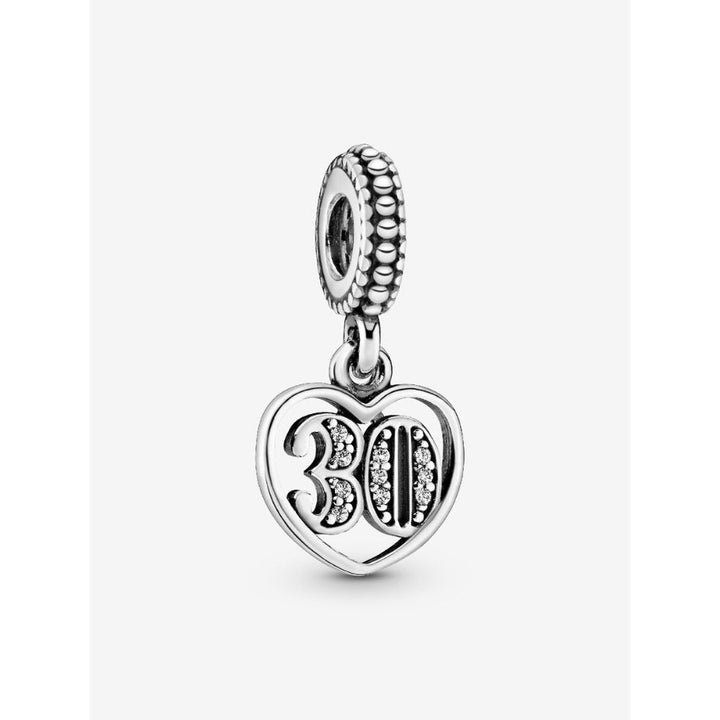 Pandora Sterling Silver 30th Celebration Dangle Charm Image 1