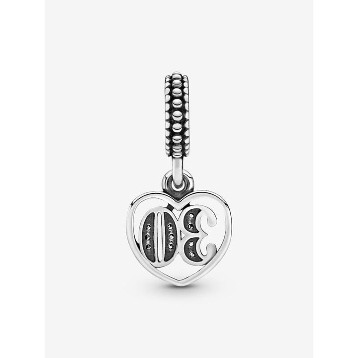 Pandora Sterling Silver 30th Celebration Dangle Charm Image 4