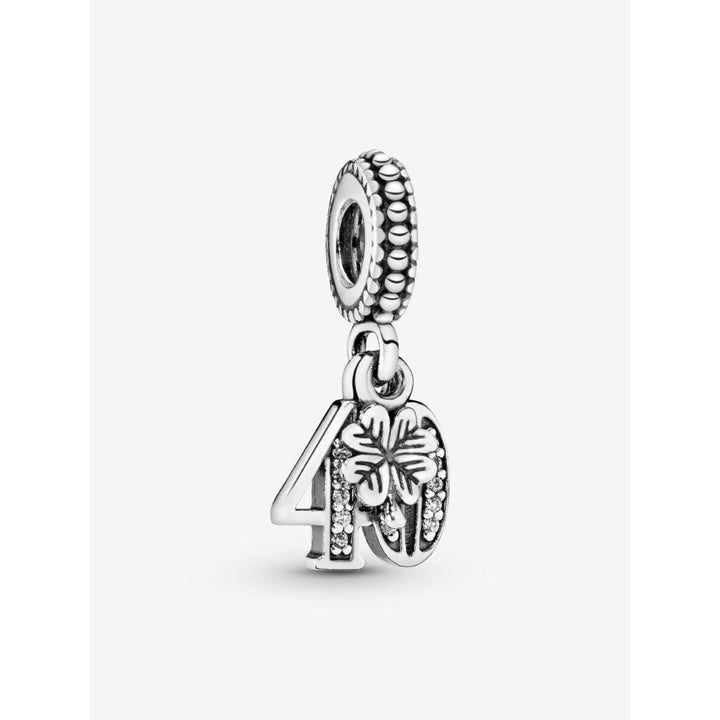 Pandora Sterling Silver 40th Celebration Dangle Charm Image 1