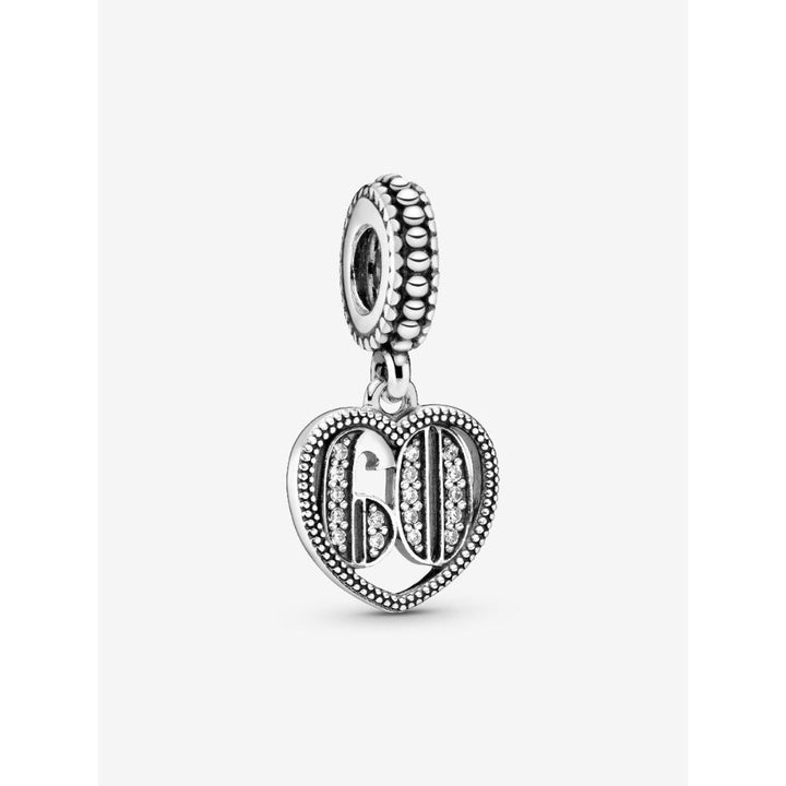 Pandora Sterling Silver 60th Celebration Dangle Charm Image 1