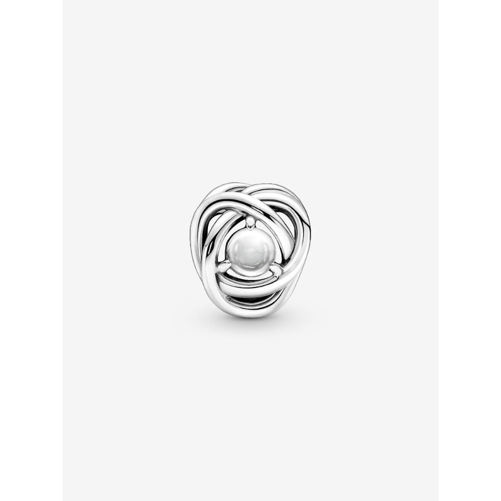Pandora Sterling Silver April Birthstone Eternity Circle Charm Image 5