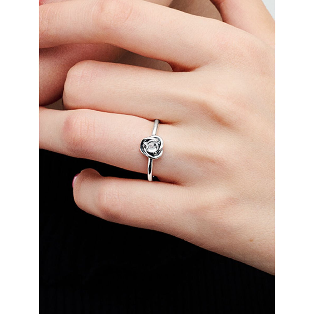 Pandora Sterling Silver April Birthstone Eternity Circle Ring Image 2