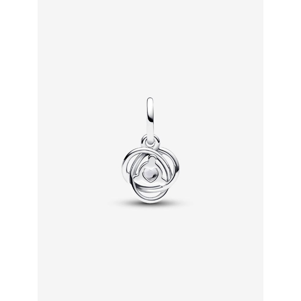 Pandora Sterling Silver April Eternity Circle Dangle Charm Image 5