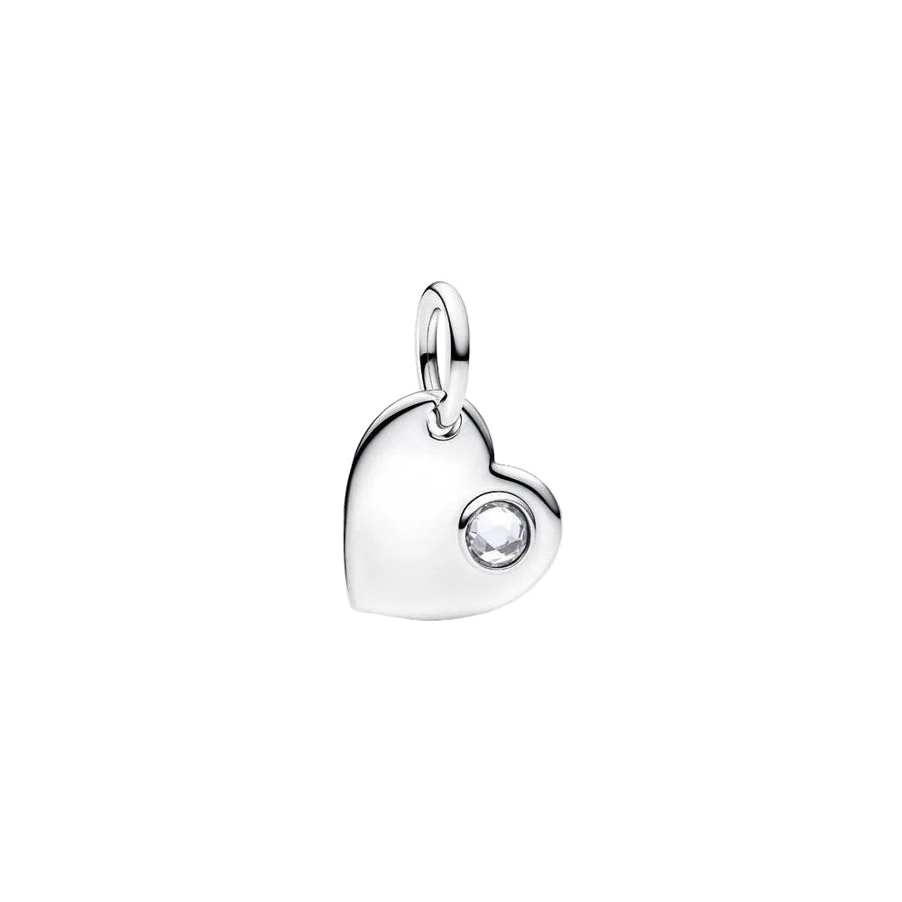Pandora Silver Birthstone Heart Dangle Charm
