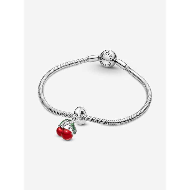 Pandora Sterling Silver Asymmetrical Cherry Fruit Dangle Charm Image 4