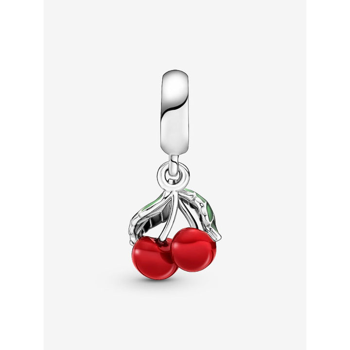Pandora Sterling Silver Asymmetrical Cherry Fruit Dangle Charm Image 5