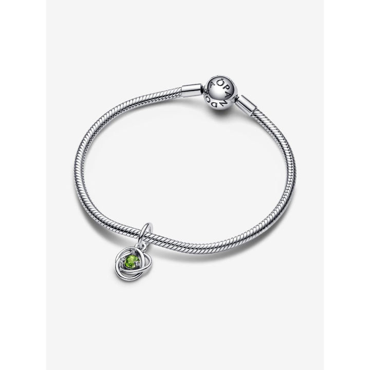 Pandora Sterling Silver August Birthstone Eternity Circle Dangle Charm Image 6