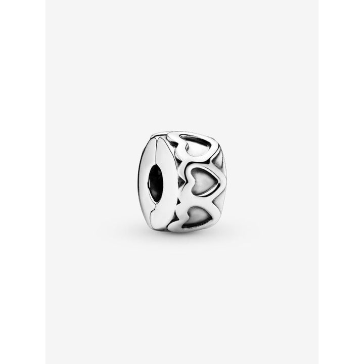 Pandora Sterling Silver Band of Hearts Clip Charm Image 1