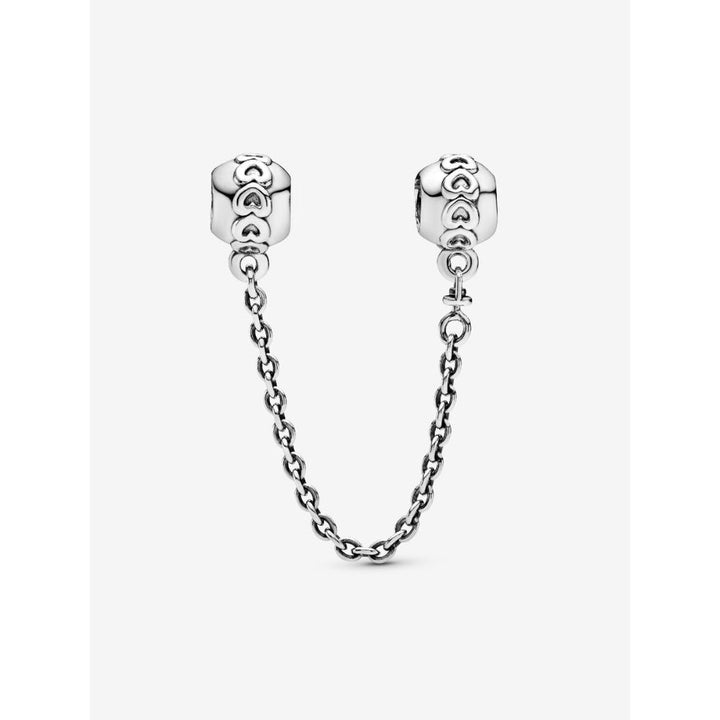 Pandora Sterling Silver Band of Hearts Safety Chain Charm Image 3