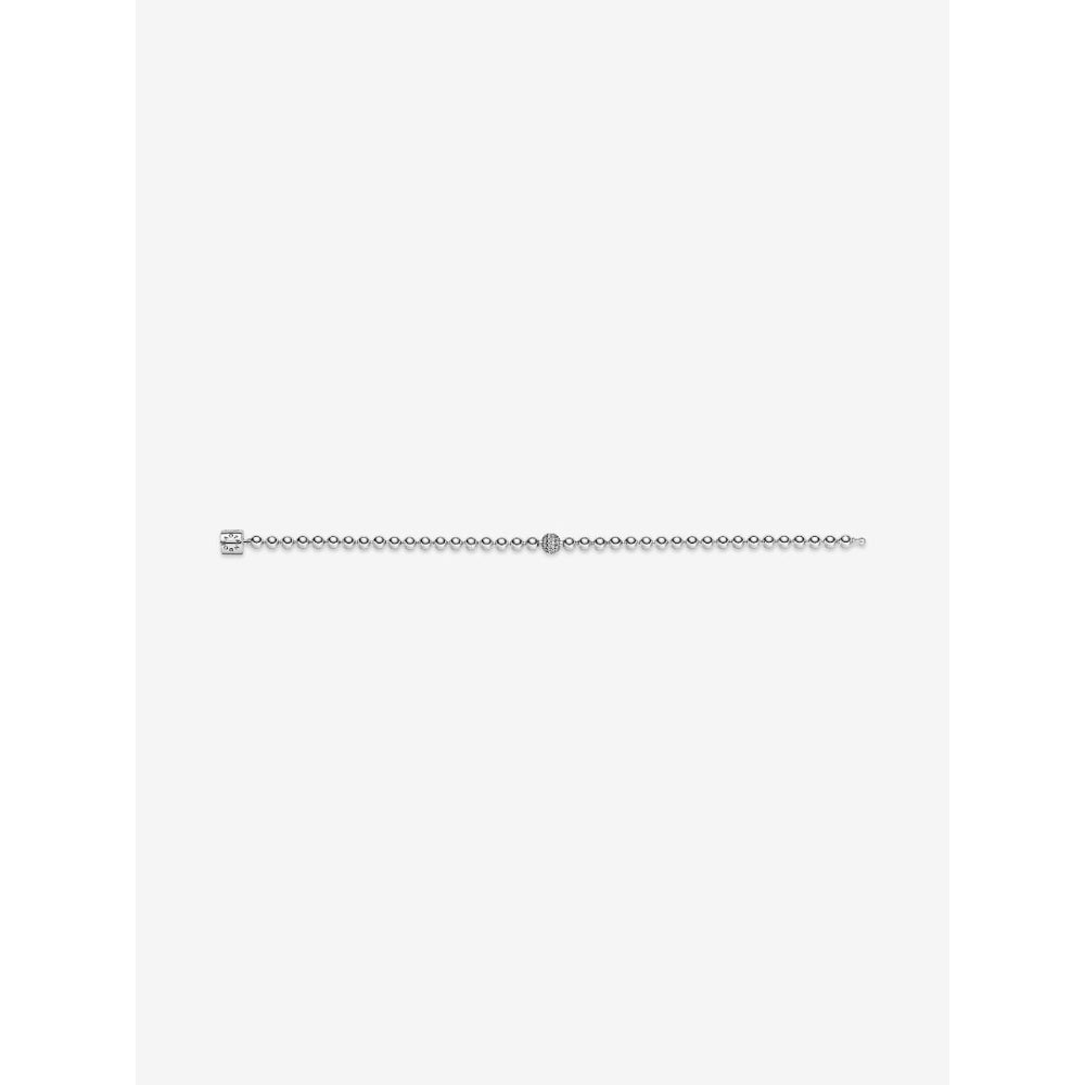 Pandora Sterling Silver Beads & Pave Bracelet Image 5