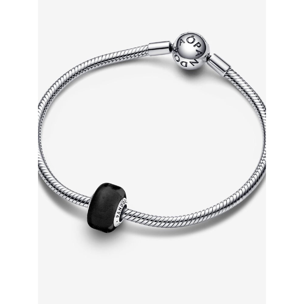 Pandora Sterling Silver Black Mini Murano Glass Charm Image 5