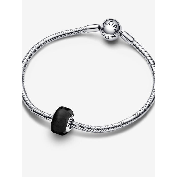 Pandora Sterling Silver Black Mini Murano Glass Charm Image 5