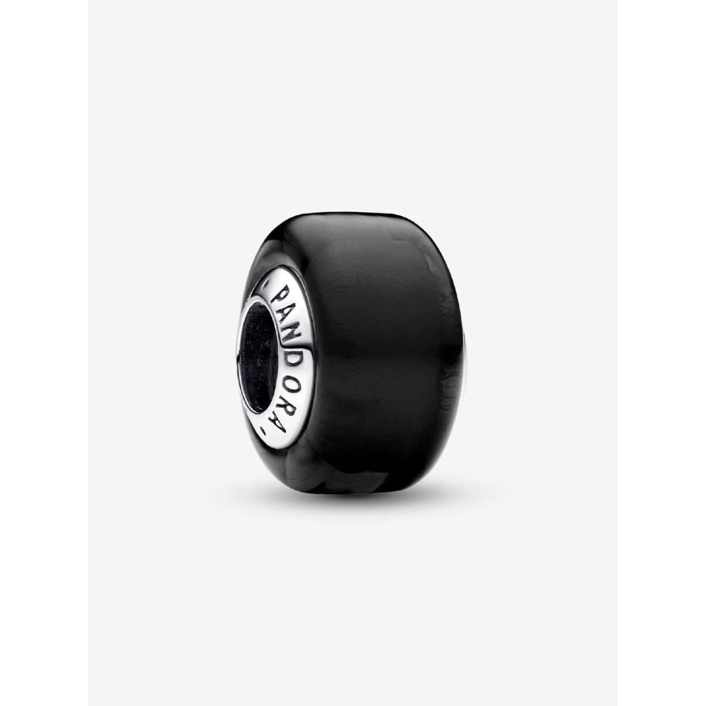 Pandora Sterling Silver Black Mini Murano Glass Charm Image 1