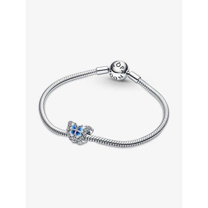 Pandora Sterling Silver Blue Butterfly Sparkling Charm Image 4