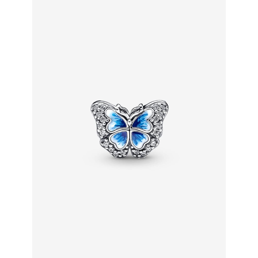 Pandora Sterling Silver Blue Butterfly Sparkling Charm Image 6