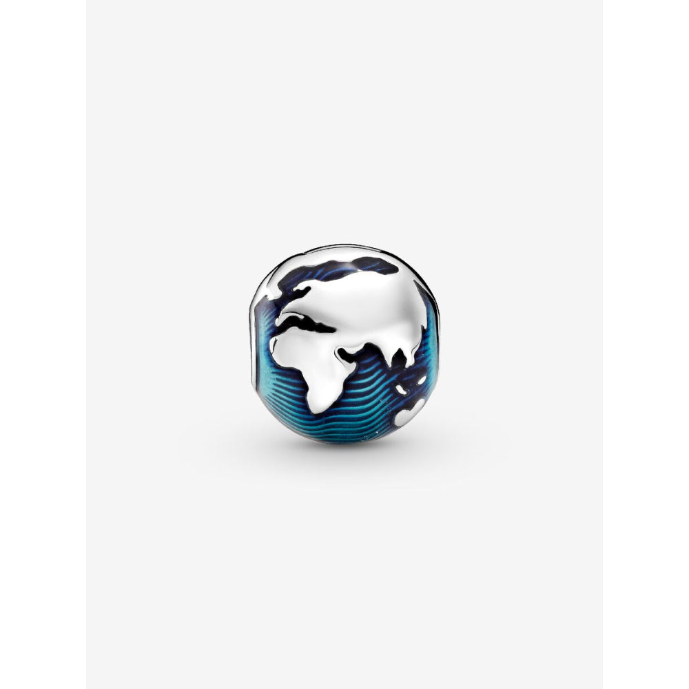 Pandora Sterling Silver Blue Globe Clip Charm Image 4