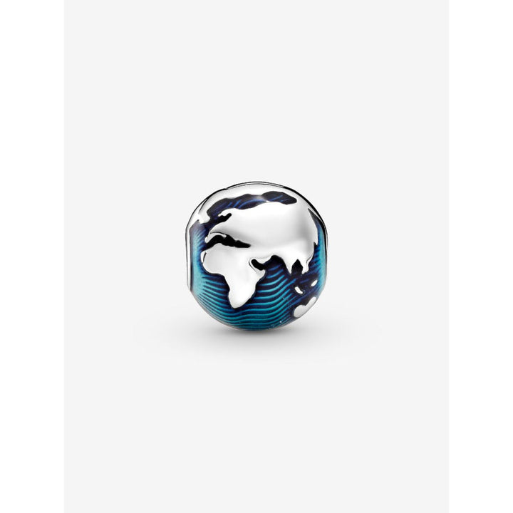 Pandora Sterling Silver Blue Globe Clip Charm Image 4