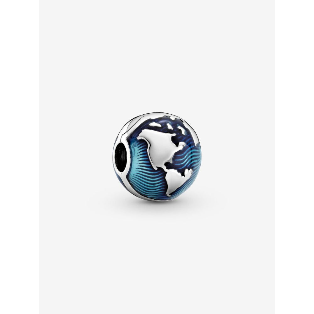 Pandora Sterling Silver Blue Globe Clip Charm Image 1