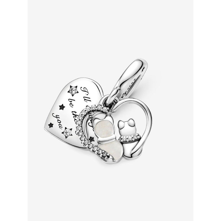 Pandora Sterling Silver Cats & Hearts Dangle Charm Image 4