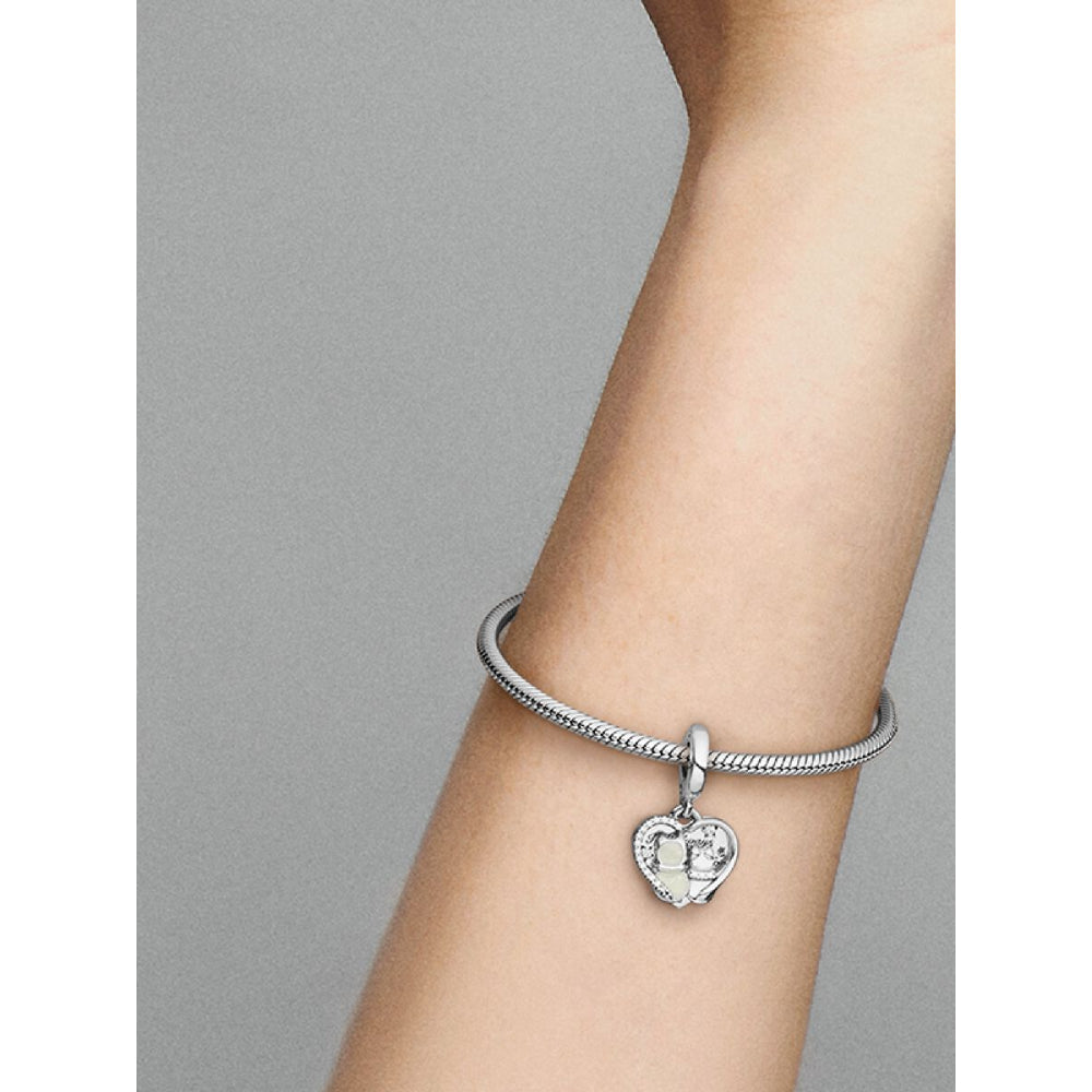 Pandora Sterling Silver Cats & Hearts Dangle Charm Image 2