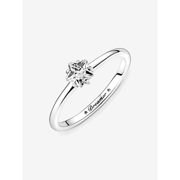 Pandora Sterling Silver Celestial Sparkling Star Solitaire Ring Image 4