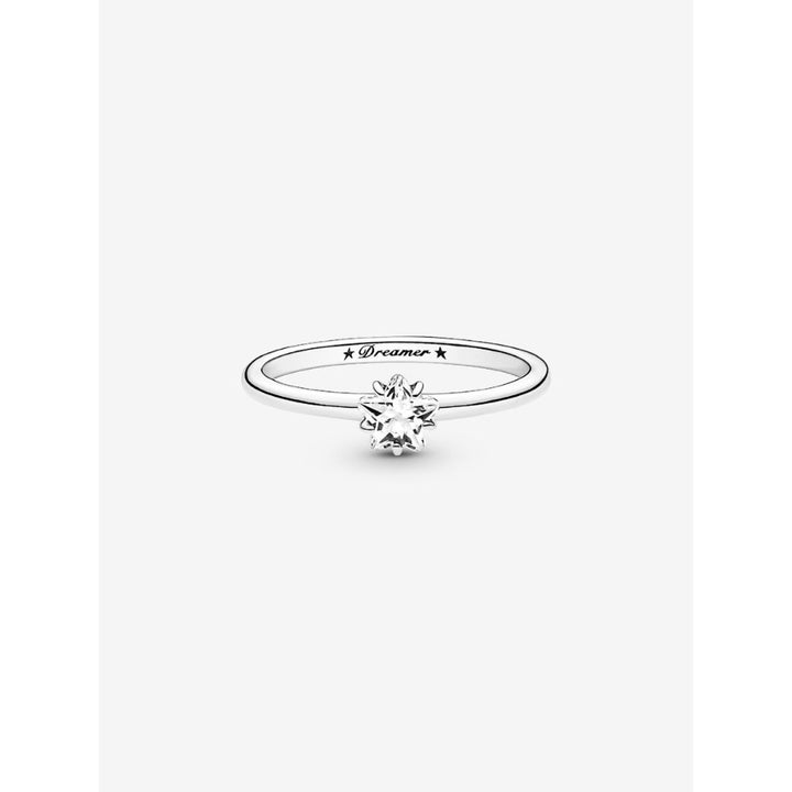 Pandora Sterling Silver Celestial Sparkling Star Solitaire Ring Image 6