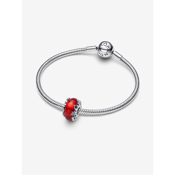 Pandora Sterling Silver Christmas Magic Murano Glass Charm Image 5